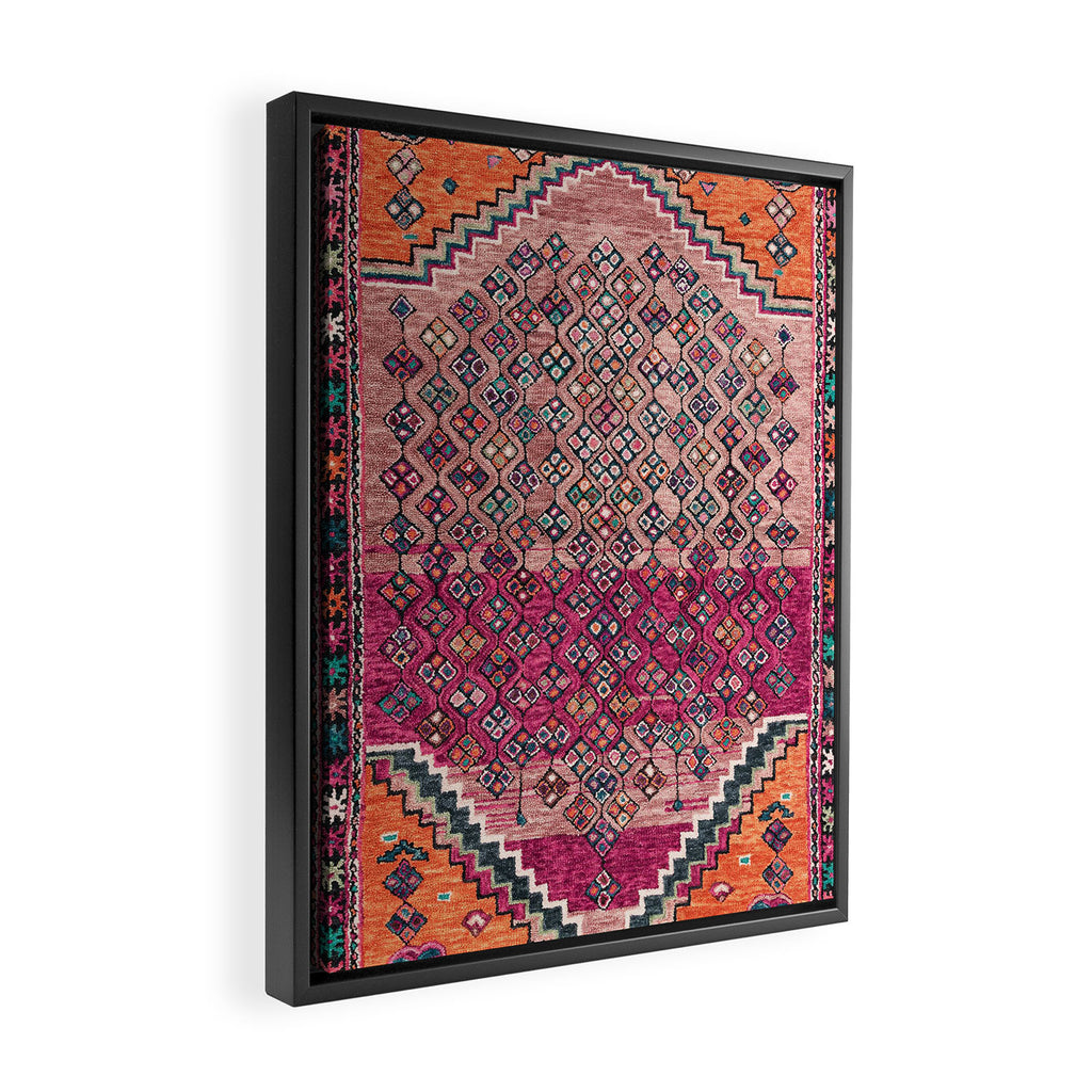 Traditional Moroccan Berber Artwork Design E17 Framed Canvas Print Gallery Image 2
