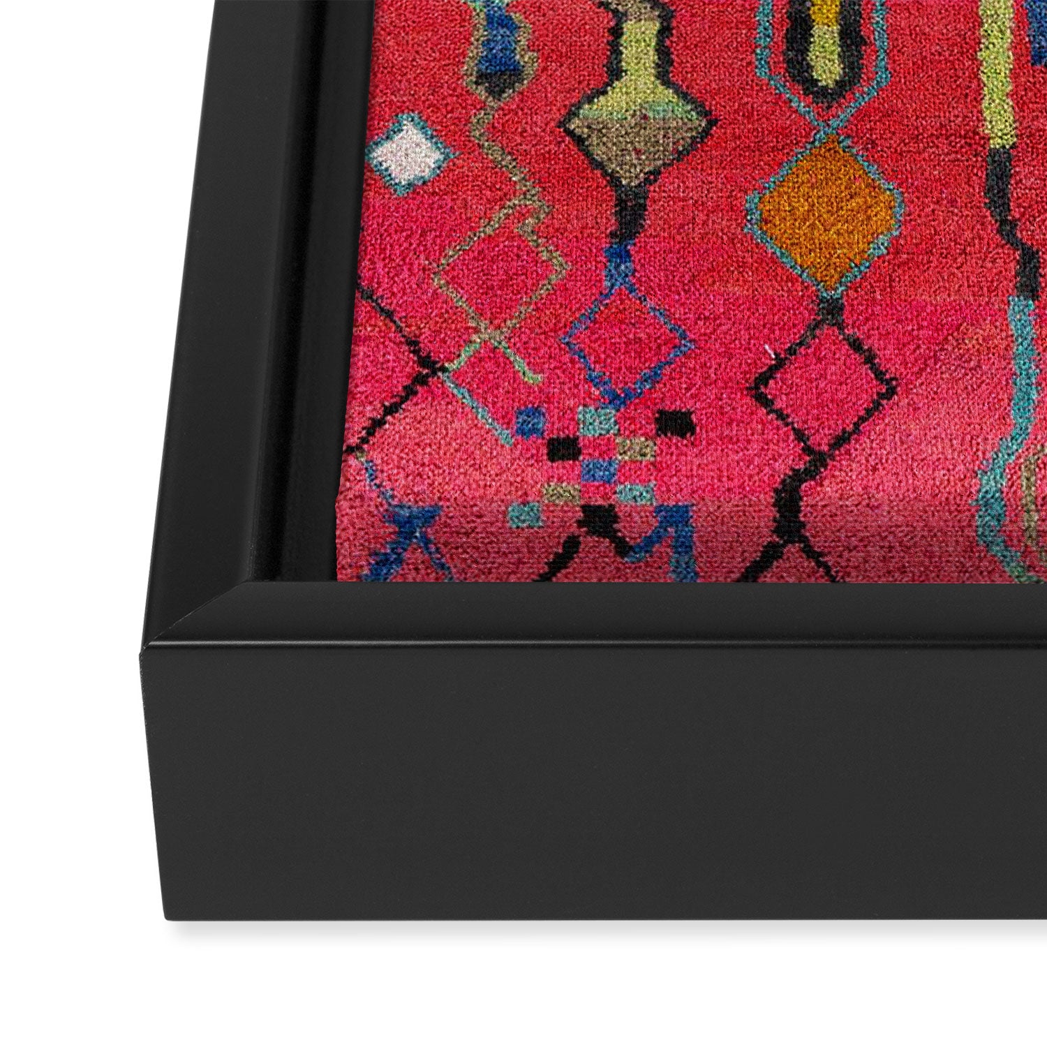Traditional Moroccan Berber Carpet Arwtork Framed Canvas Print Gallery Image 3
