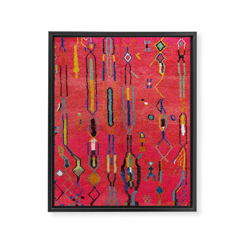 Traditional Moroccan Berber Carpet Arwtork Framed Canvas Print Gallery Image 8
