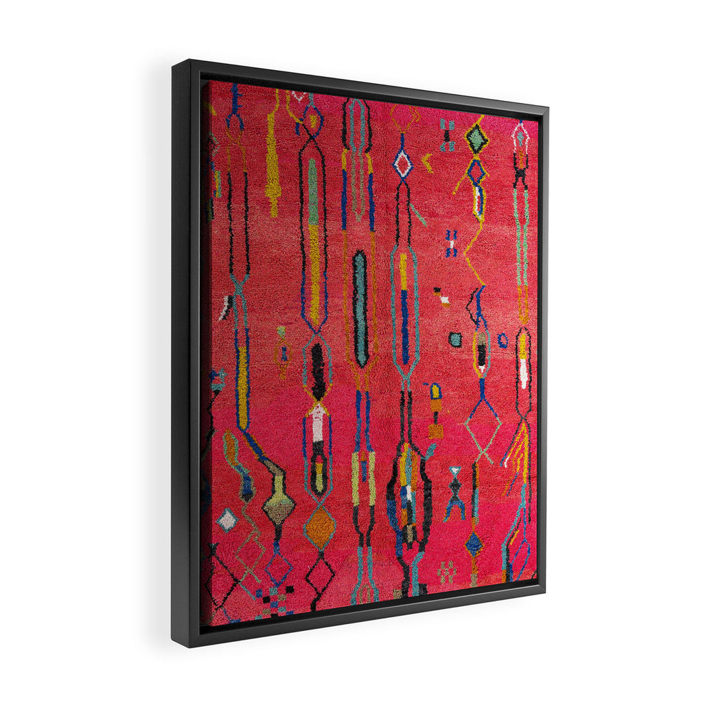 Traditional Moroccan Berber Carpet Arwtork Framed Canvas Print Gallery Image 2
