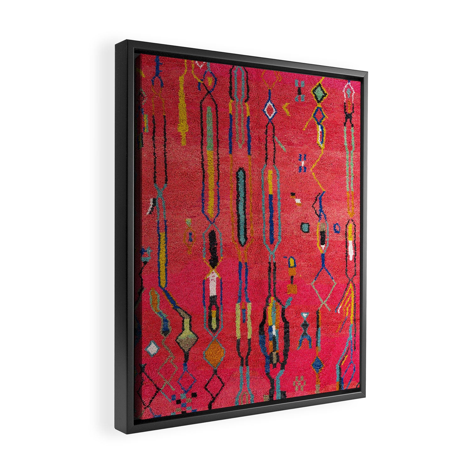 Traditional Moroccan Berber Carpet Arwtork Framed Canvas Print Gallery Image 2