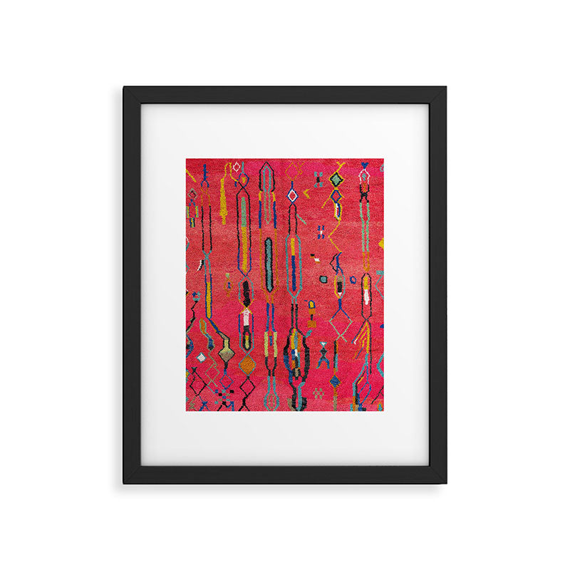 Traditional Moroccan Berber Carpet Arwtork Framed Art Print Gallery Image 6