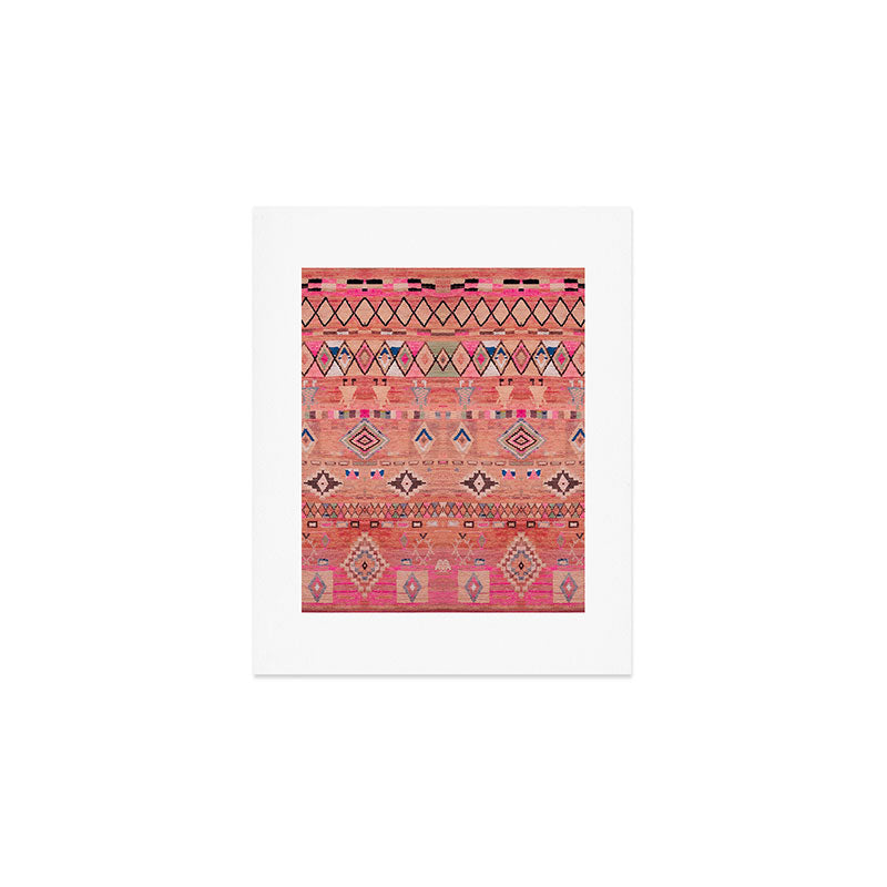 Traditional Moroccan Berber Rug Design Art Print Gallery Image 1