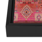 Traditional Moroccan Berber Rug Design Framed Canvas Print Gallery Image 3