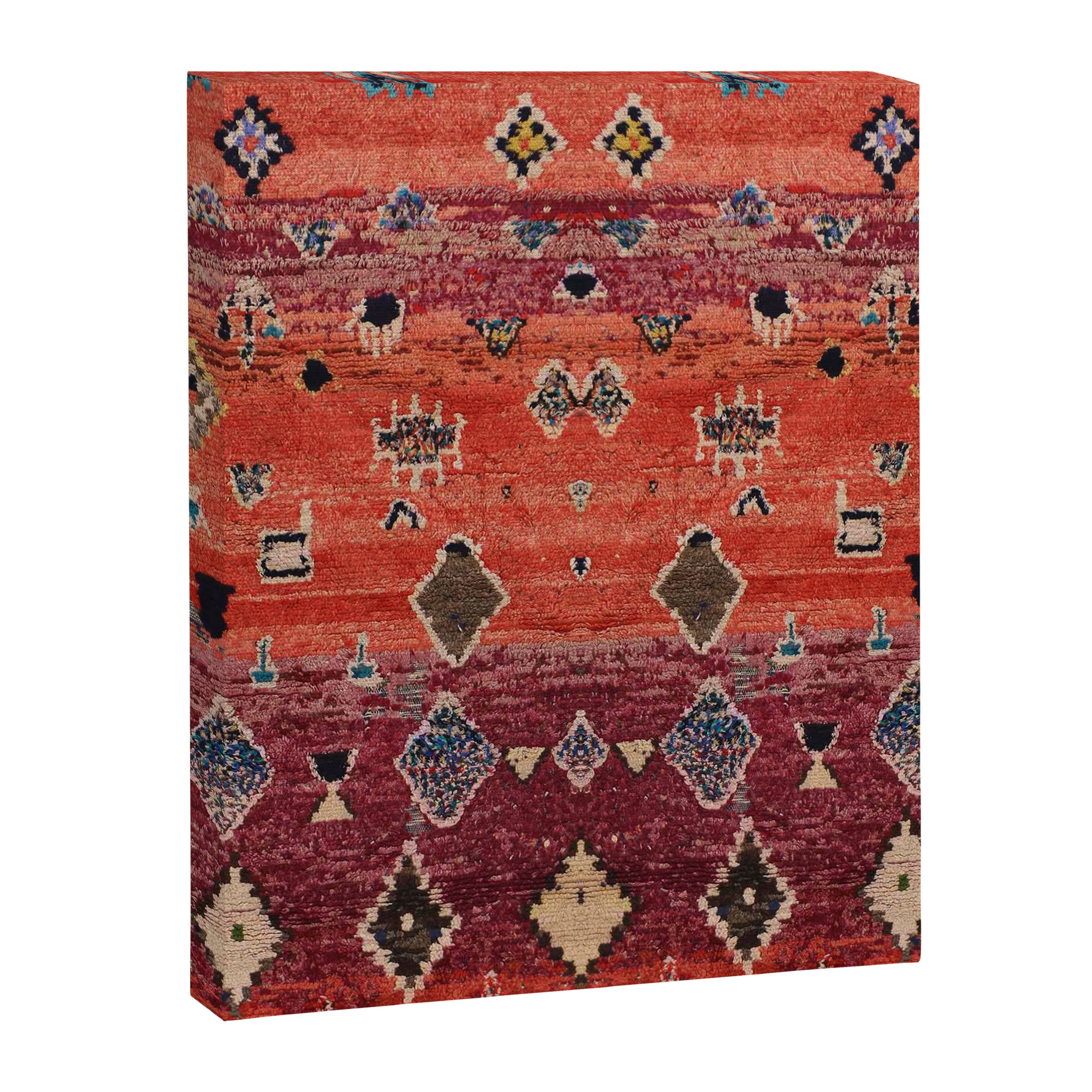 Traditional Oriental Moroccan Rug Design Canvas Print Gallery Image 8