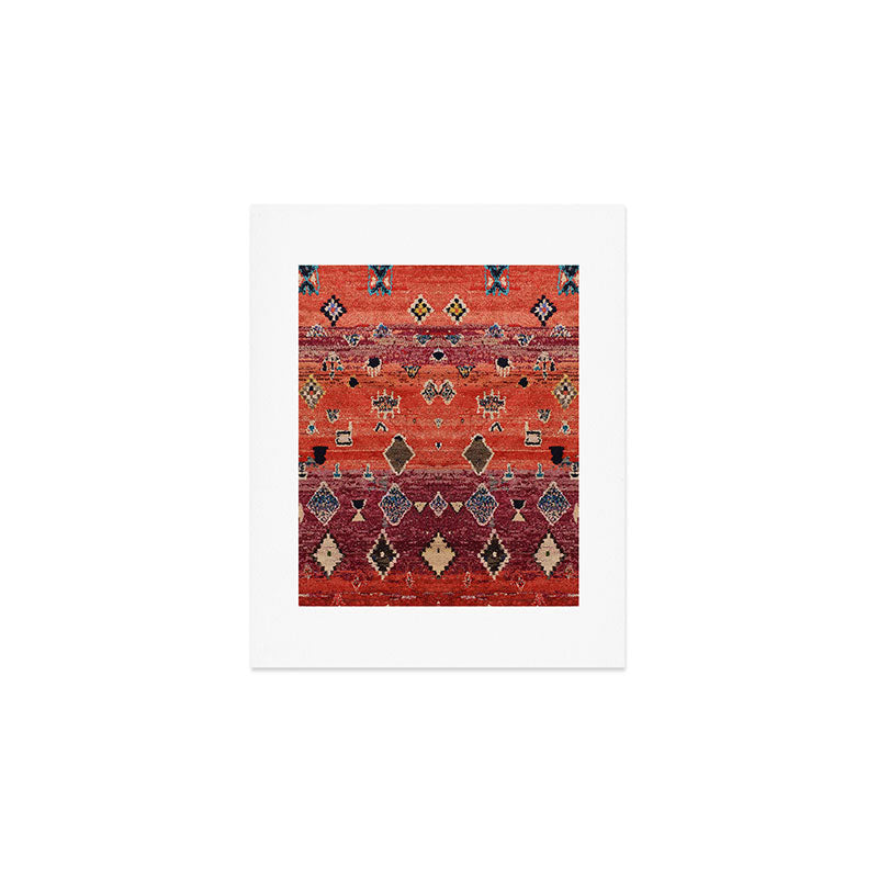 Traditional Oriental Moroccan Rug Design Art Print Gallery Image 1