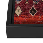 Traditional Oriental Moroccan Rug Design Framed Canvas Print Gallery Image 3