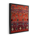 Traditional Oriental Moroccan Rug Design Framed Canvas Print Gallery Image 2