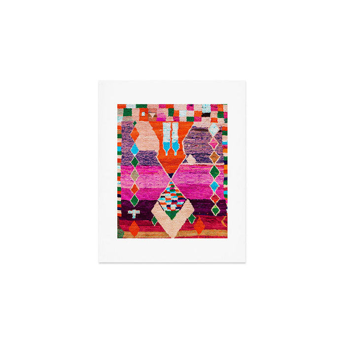 Traditional Oriental Moroccan Berber Rug Design Art Print Gallery Image 1