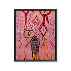 Traditional Pink Moroccan Rug Artwork Framed Canvas Print Gallery Image 8
