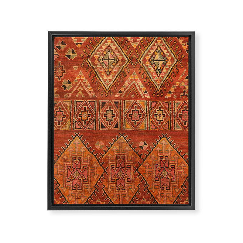 Traditional Vintage Heritage Moroccan Carpet  Framed Canvas Print Gallery Image 8