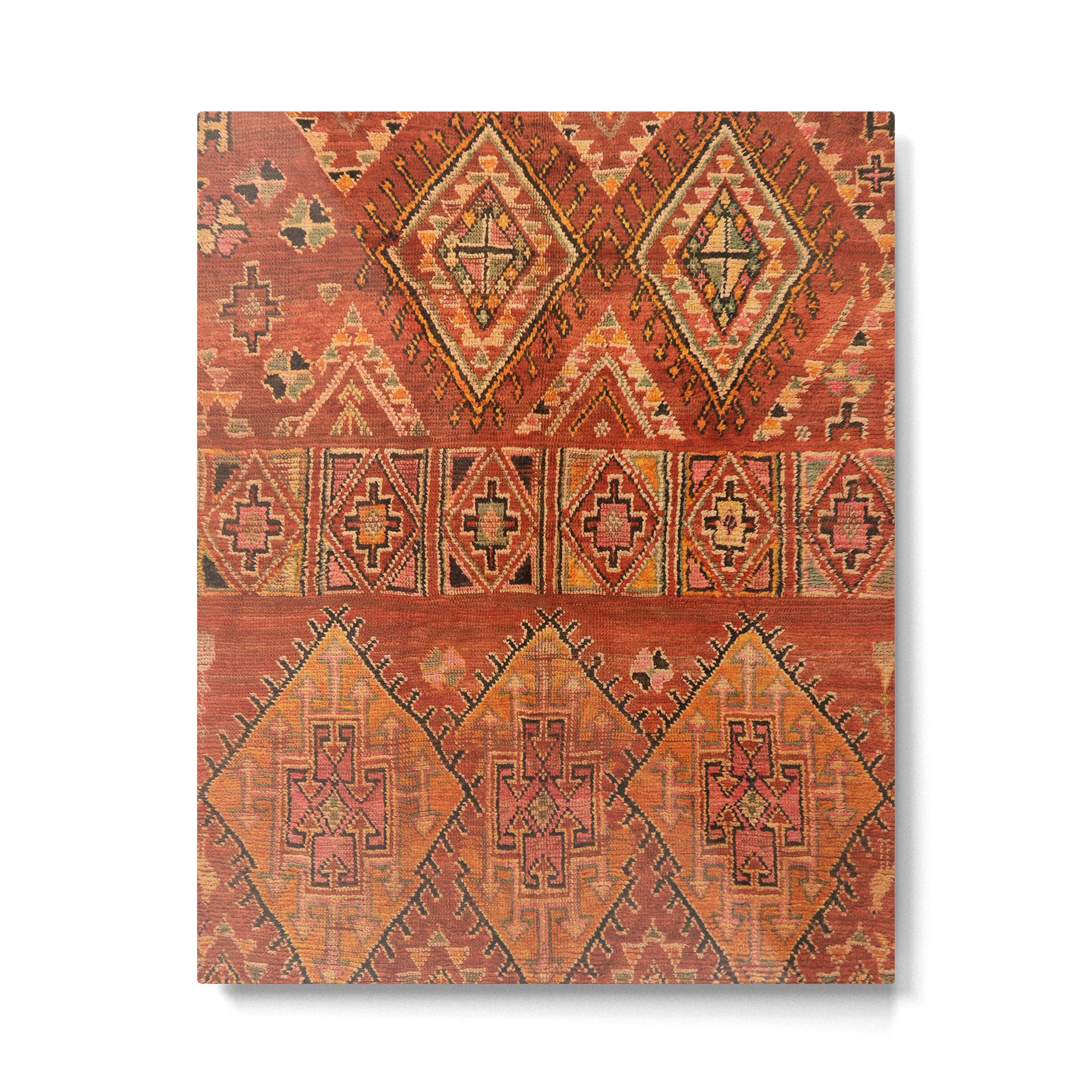 Traditional Vintage Heritage Moroccan Carpet  Metal Print Gallery Image 6
