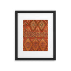 Traditional Vintage Heritage Moroccan Carpet  Framed Art Print Gallery Image 6