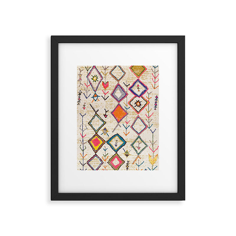 Traditional Vintage Moroccan Berber rug Framed Art Print Gallery Image 6