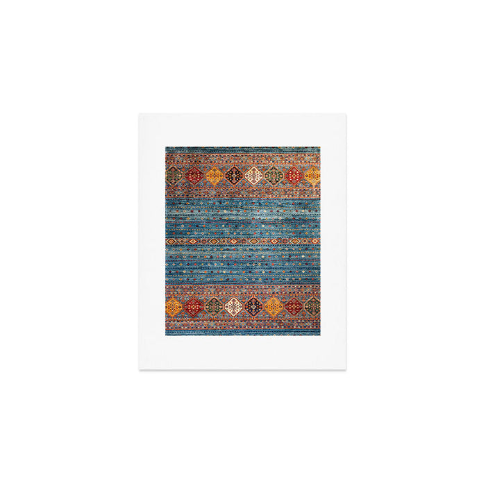 Traditional Vintage Moroccan Carpet Art Print Gallery Image 1