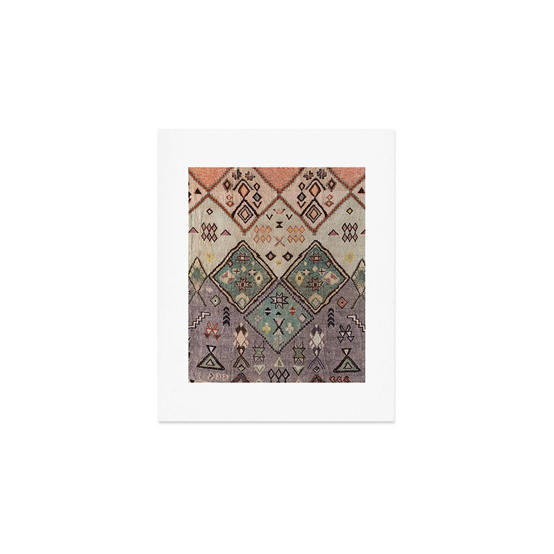Traditional Vintage Moroccan Rug Art Print Gallery Image 1