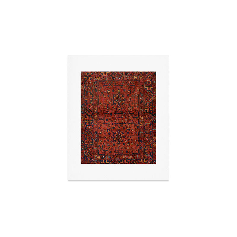 Traditional Vintage Moroccan Rug Design E13 Art Print Gallery Image 1