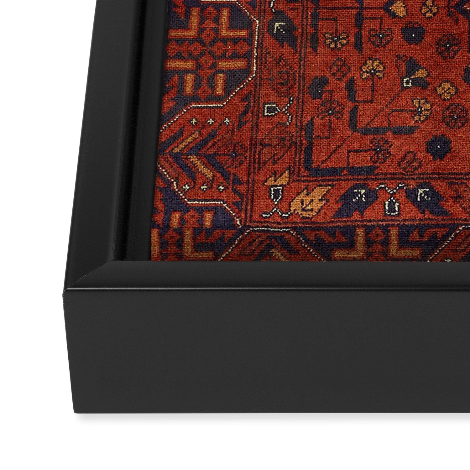 Traditional Vintage Moroccan Rug Design E13 Framed Canvas Print Gallery Image 3
