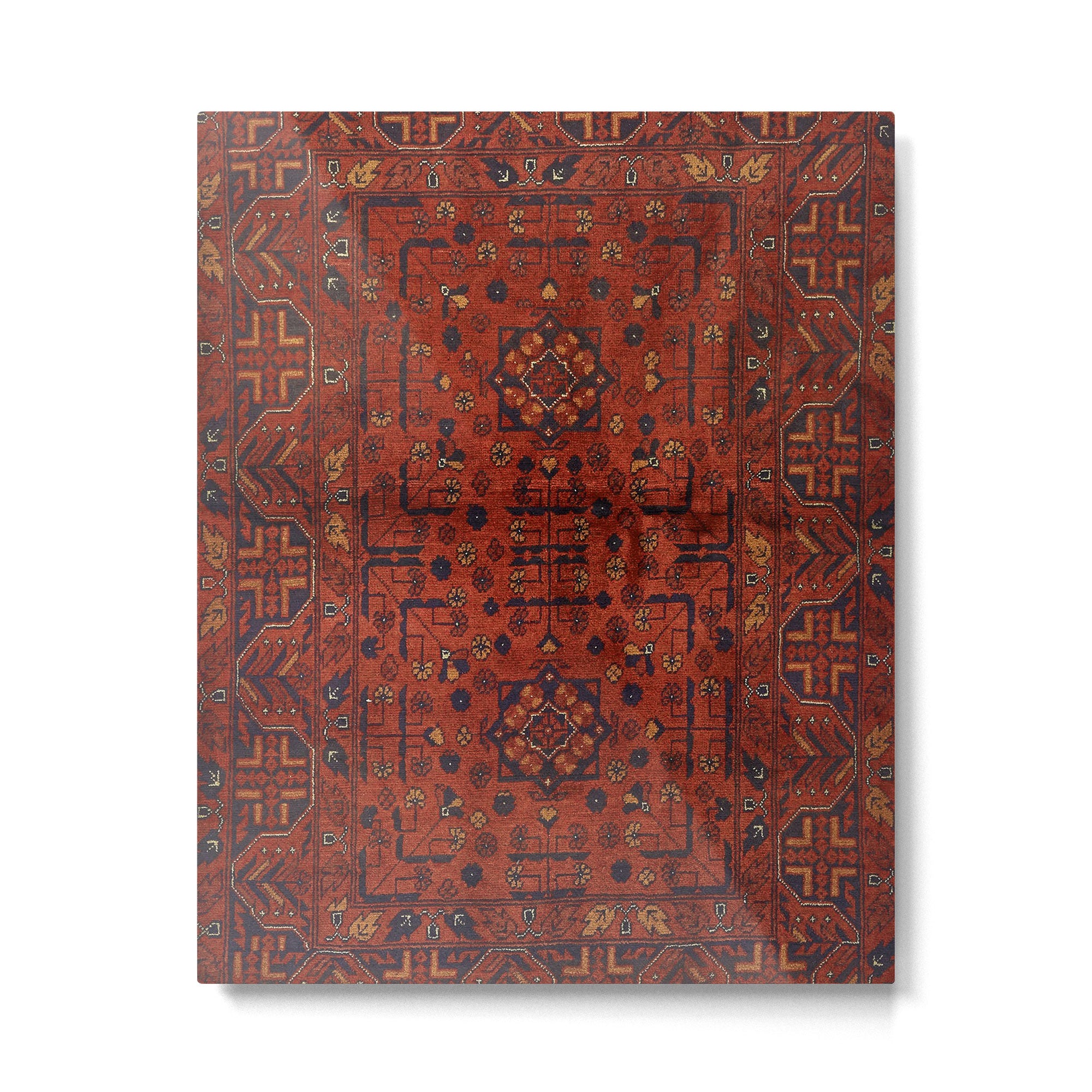 Traditional Vintage Moroccan Rug Design E13 Metal Print Gallery Image 6