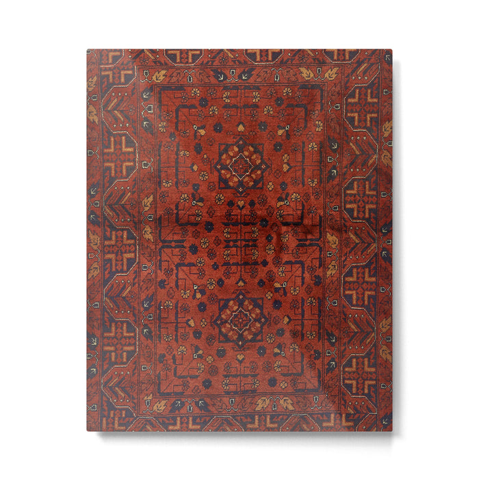 Traditional Vintage Moroccan Rug Design E13 Metal Print Gallery Image 1
