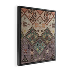 Traditional Vintage Moroccan Rug Framed Canvas Print Gallery Image 2