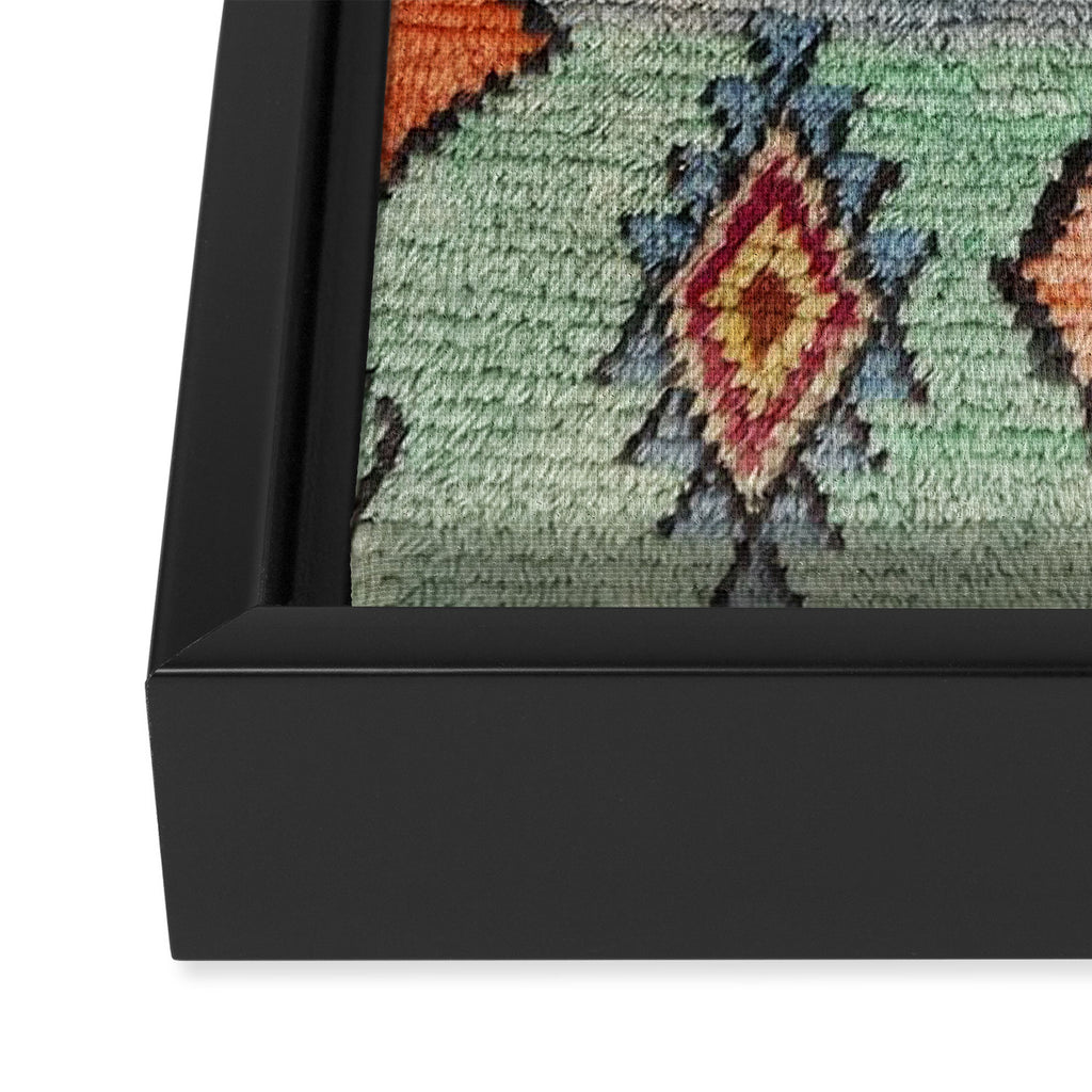 Traditional Vintage Moroccan Rug Framed Canvas Print Gallery Image 3