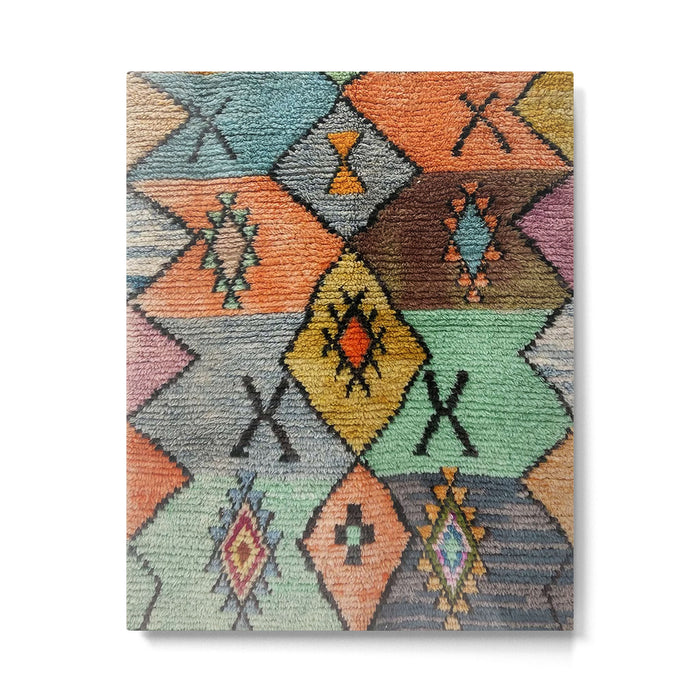 Traditional Vintage Moroccan Rug Metal Print Gallery Image 1