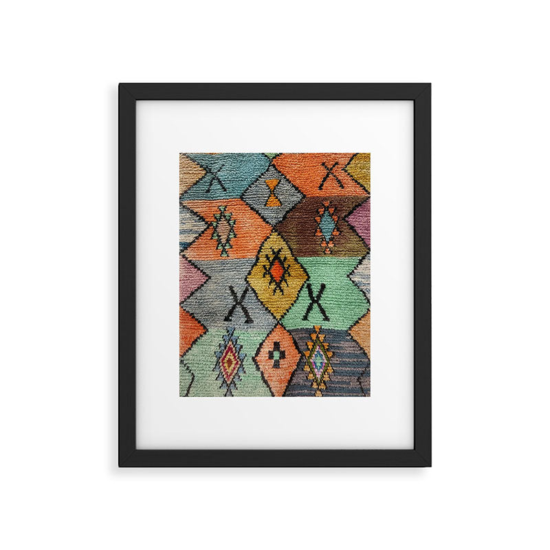Traditional Vintage Moroccan Rug Framed Art Print Gallery Image 6