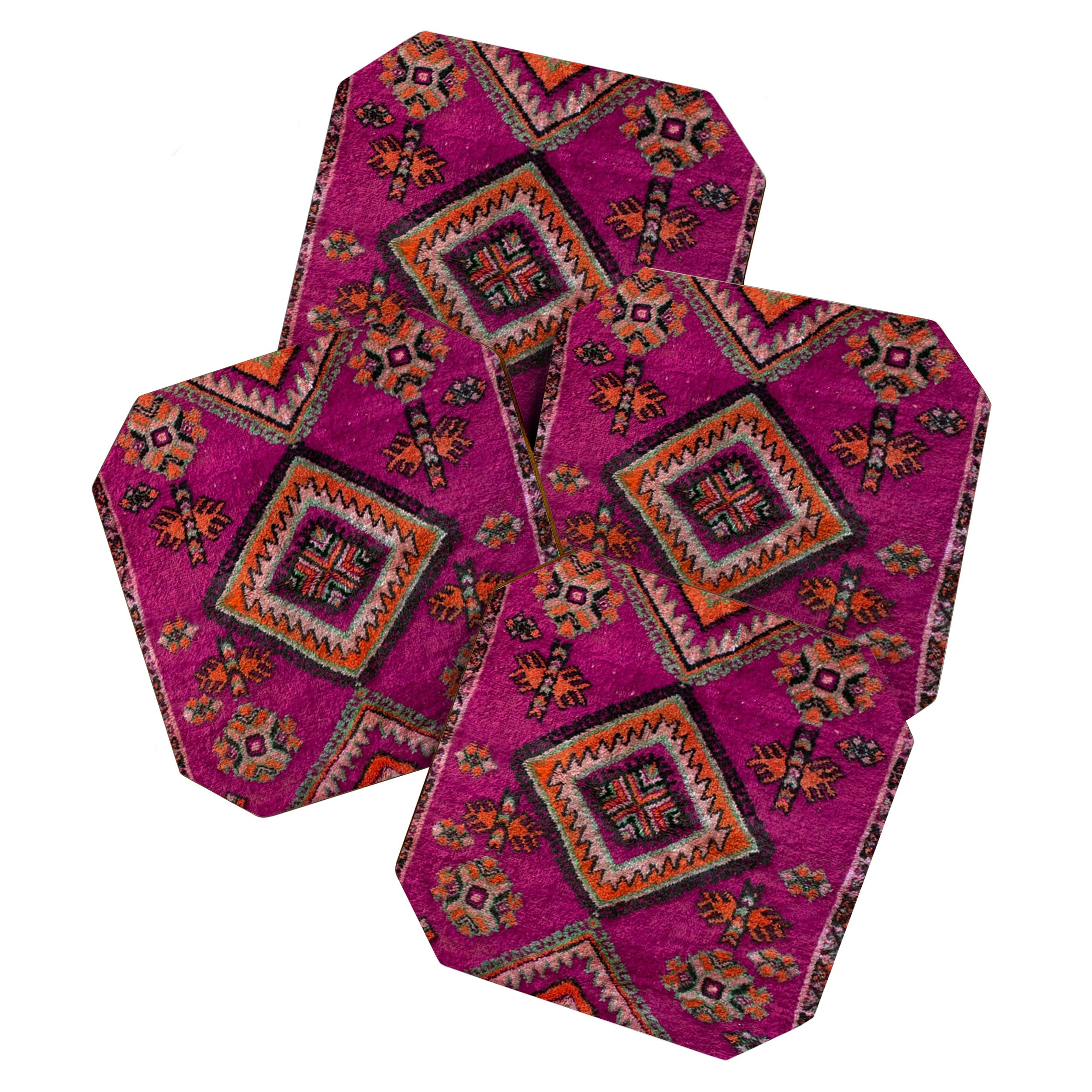 Vibrant Moroccan Geometric Pattern Coaster Gallery Image 1