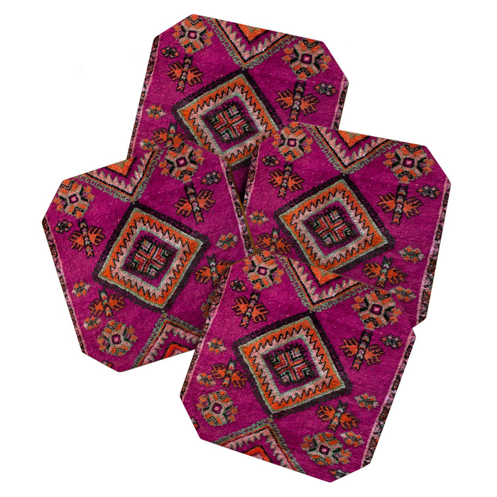 Vibrant Moroccan Geometric Pattern Coaster Gallery Image 1