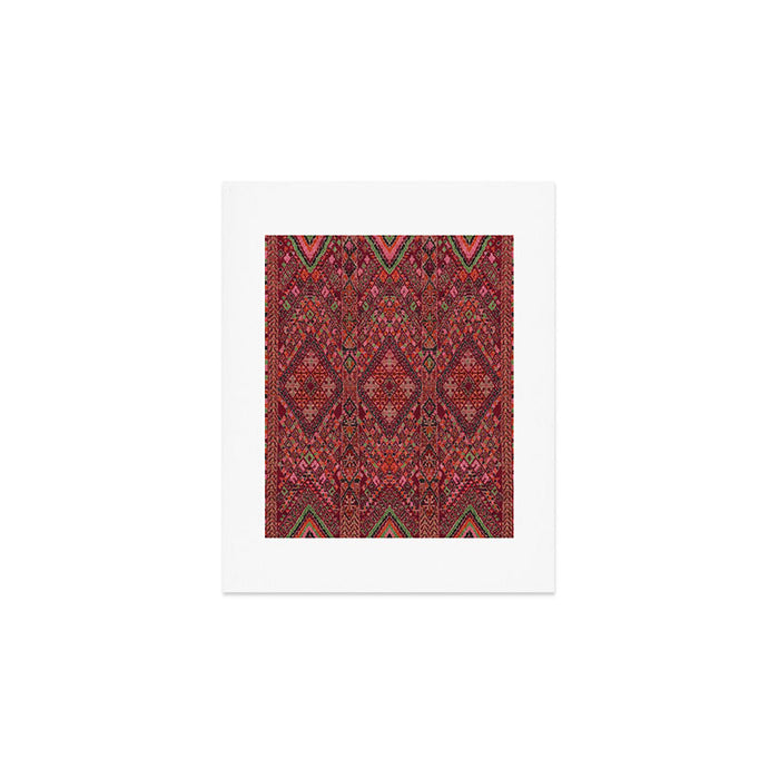 Vibrant Moroccan Kilim Pattern Art Print Gallery Image 1