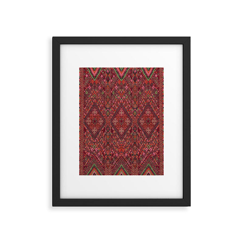 Vibrant Moroccan Kilim Pattern Framed Art Print Gallery Image 6