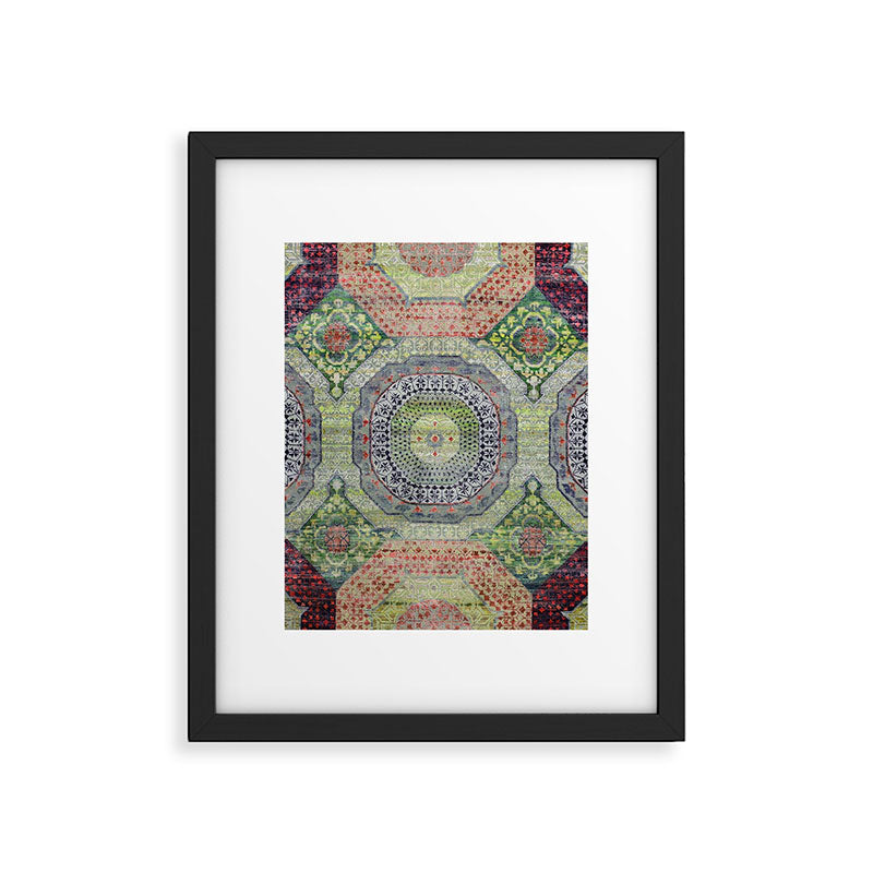Vintage Bohemian Medallion Mosaic Framed Art Print Gallery Image 6