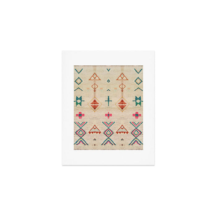 Vintage Moroccan Berber Carpet Art Print Gallery Image 1
