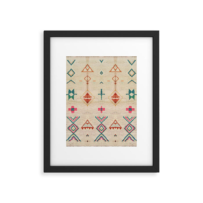 Vintage Moroccan Berber Carpet Framed Art Print Gallery Image 1