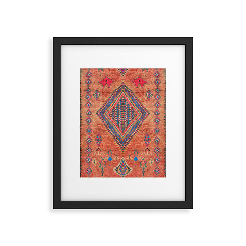 Vintage Moroccan Berber Crapet Framed Art Print Gallery Image 6