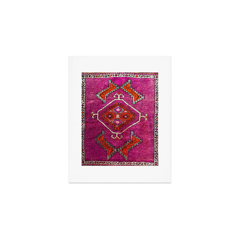 vintage Moroccan carpet Art Print Gallery Image 1