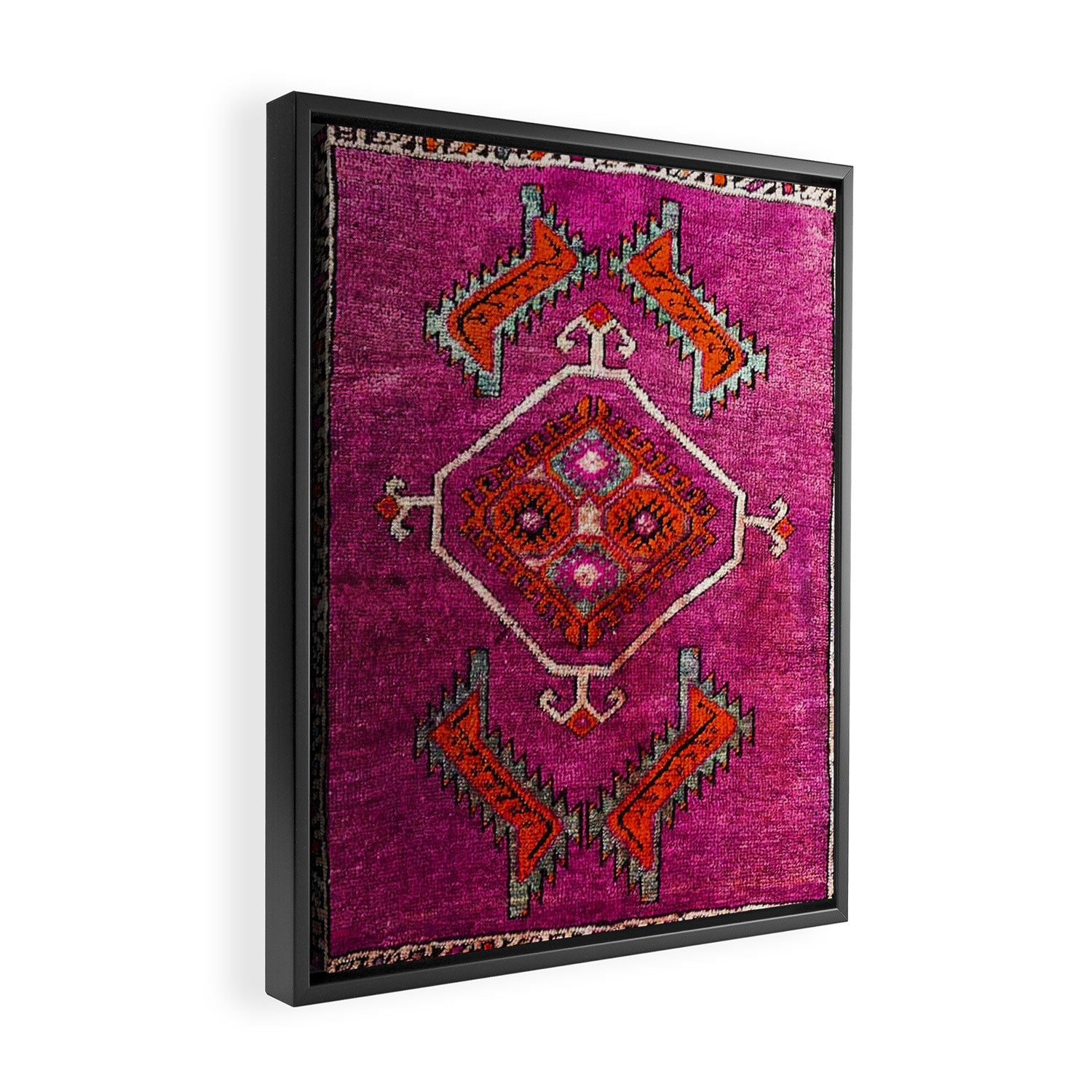 vintage Moroccan carpet Framed Canvas Print Gallery Image 2