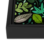 Green Scatter Framed Canvas Print Gallery Image 3