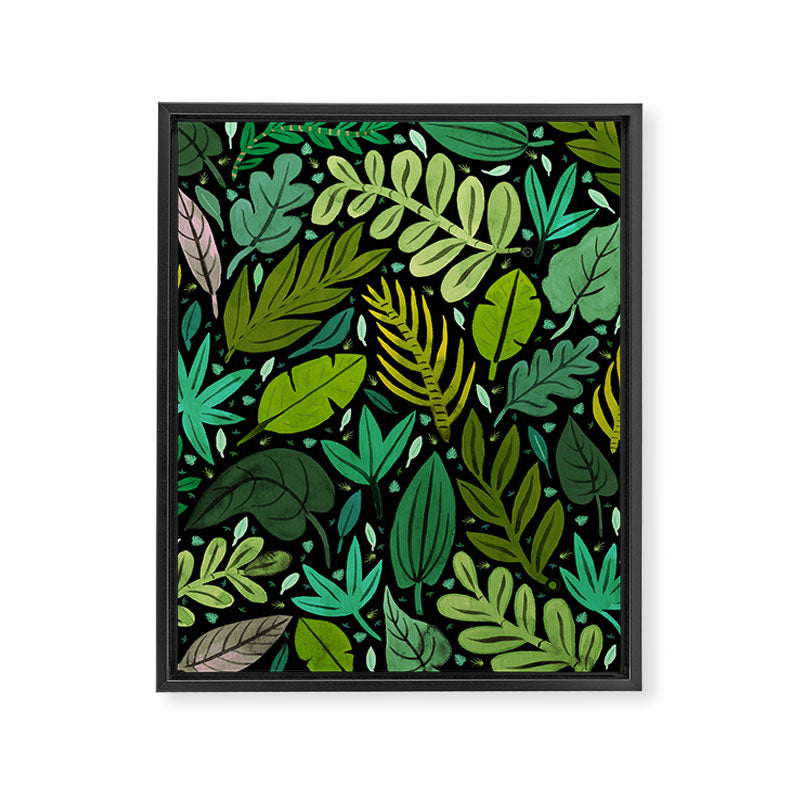 Green Scatter Framed Canvas Print Gallery Image 8