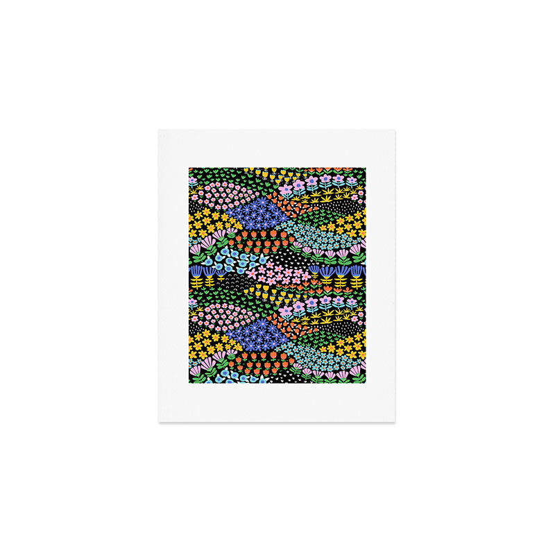 Abstract Flower Meadow Modern Contemporary Art Art Print Gallery Image 1