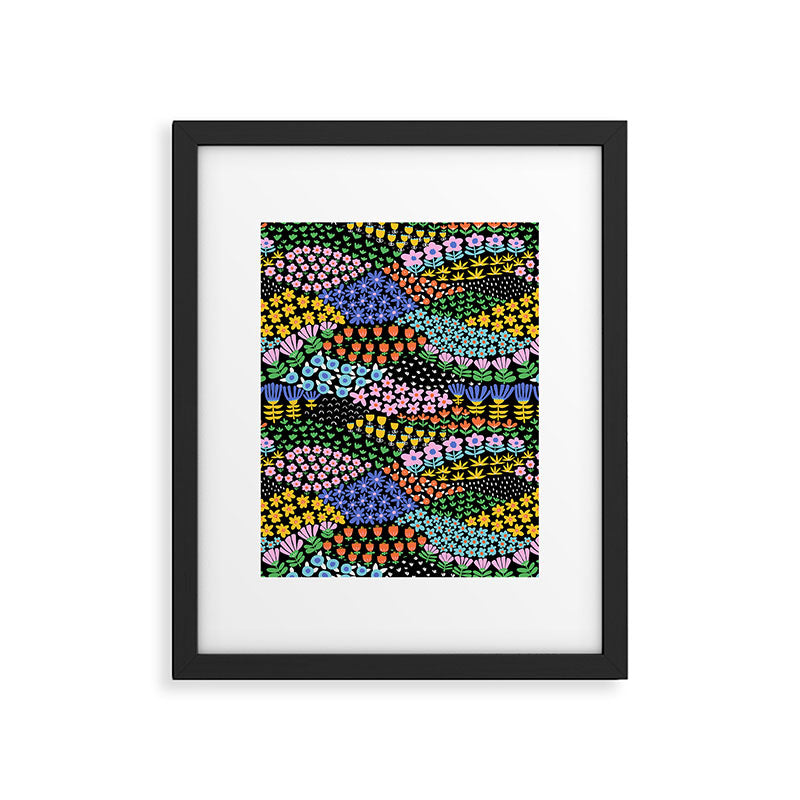 Abstract Flower Meadow Modern Contemporary Art Framed Art Print Gallery Image 6