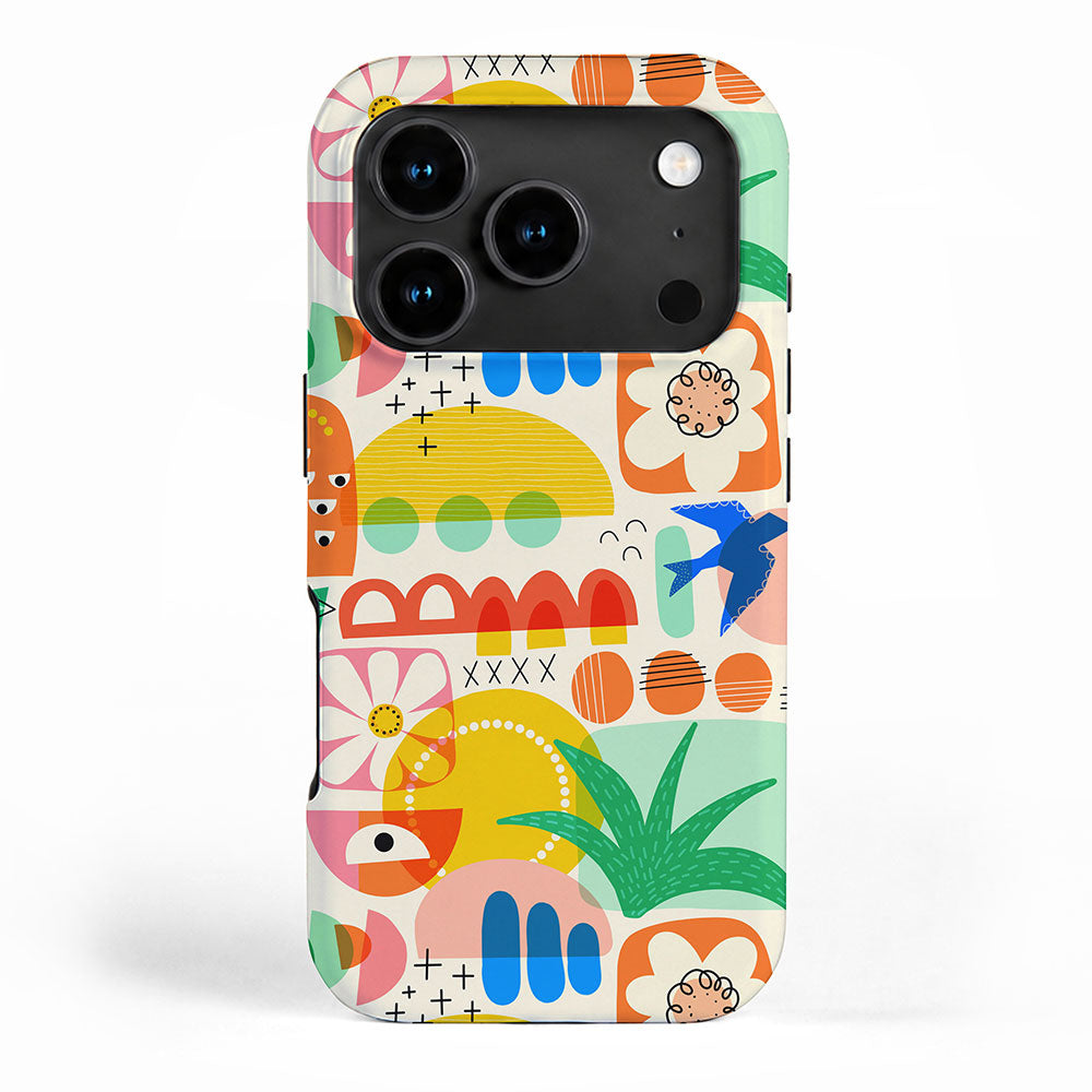 Abstract Mod Art Shapes Pattern iPhone Case Gallery Image 1