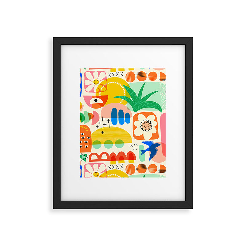 Abstract Mod Art Shapes Pattern Framed Art Print Gallery Image 6