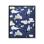 Arctic animals floating on icebergs Framed Canvas Print Gallery Image 8