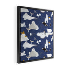 Arctic animals floating on icebergs Framed Canvas Print Gallery Image 2