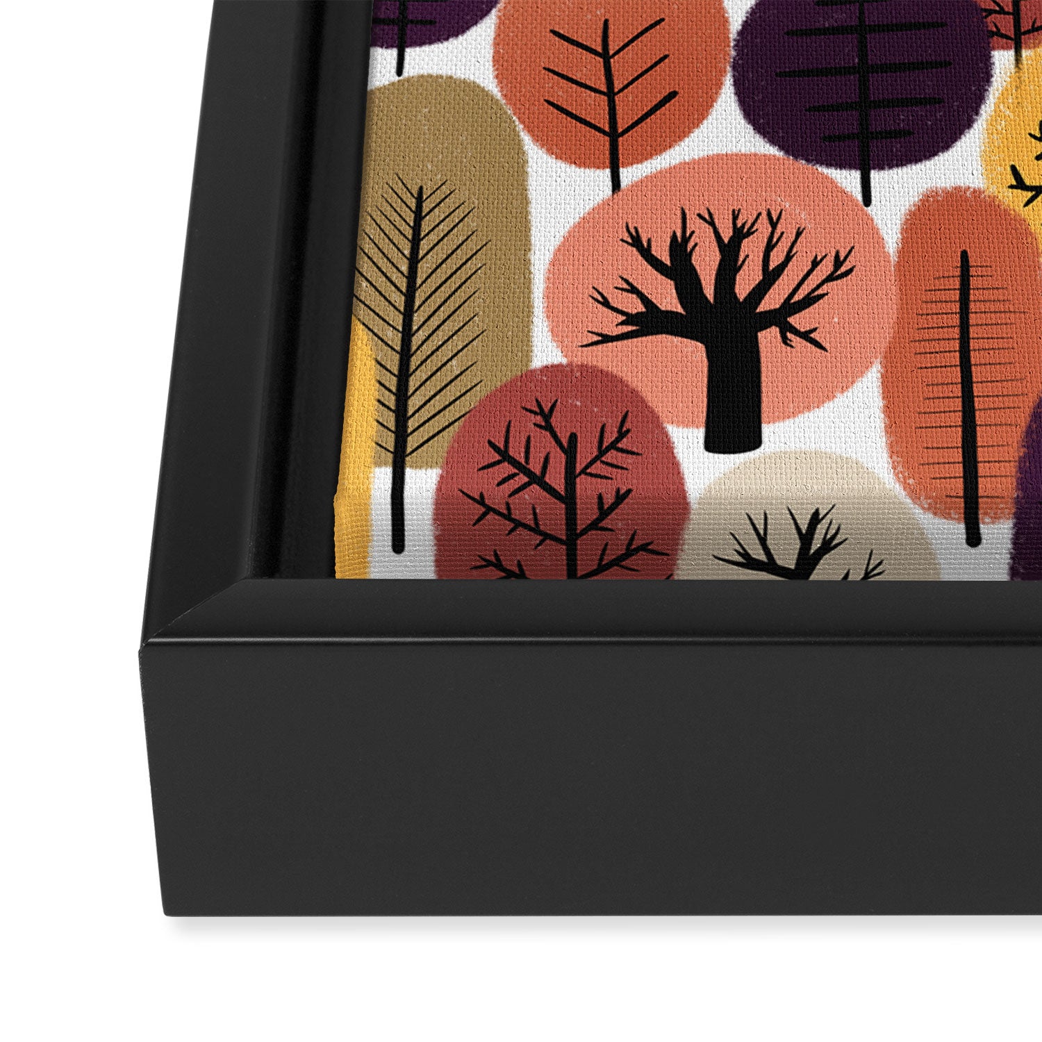 Autumn Trees Pattern Framed Canvas Print Gallery Image 3