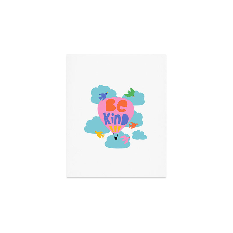 Be Kind - Cute Lettering For Kids Art Print Gallery Image 1