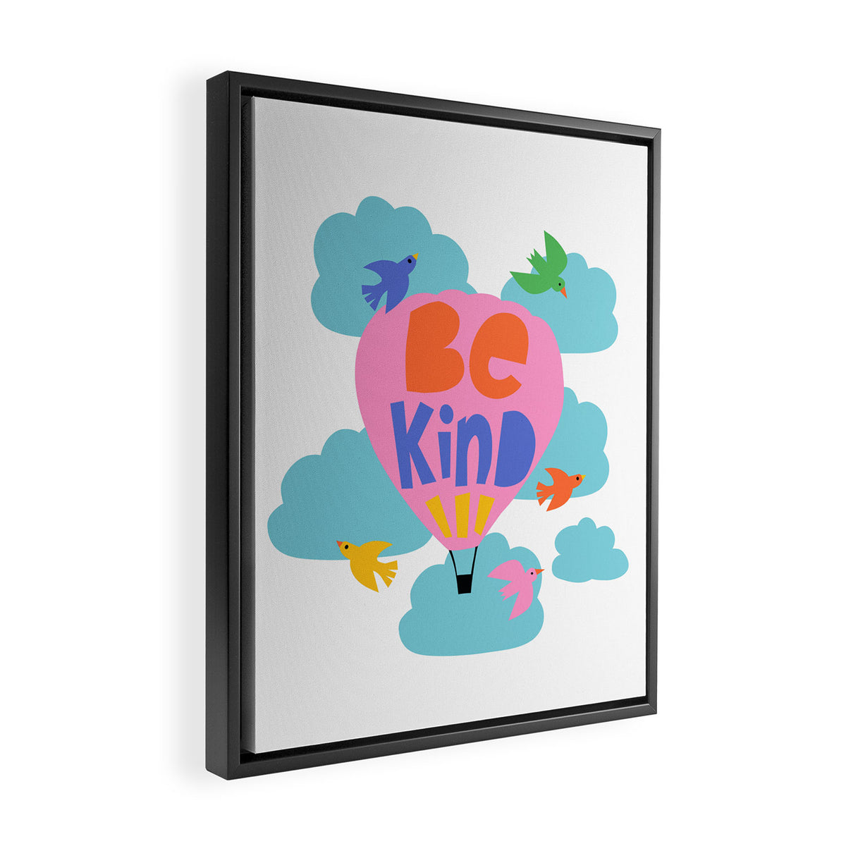 Be Kind - Cute Lettering For Kids Framed Canvas Print Gallery Image 2