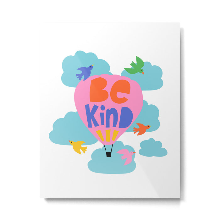 Be Kind - Cute Lettering For Kids Metal Print Gallery Image 1